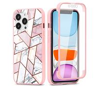 Yoedge Funda Para Samsung Galaxy A13 4G 6,6", 360 Grados Protección Transparente Antigolpes Carcasa Full Cover Con Protector de Pantalla Integrado Anti-Rayones Silicona TPU Bumper Case, Mármol 2