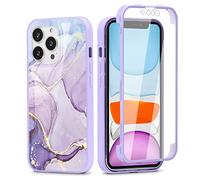 Yoedge Funda Para Samsung Galaxy A22 5G 6,6", 360 Grados Protección Transparente Antigolpes Carcasa Full Cover Con Protector de Pantalla Integrado Anti-Rayones Silicona TPU Bumper Case, Mármol 3