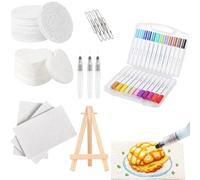 Yoedge Magic Puffy Kit de peinture texturée 3D avec kit de bricolage pour enfants - 24 stylos et papier à colorier pour dessin créatif, séchage plat et sûr