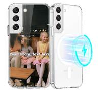 Yoedge Magnétique Coque Personnalisée pour Samsung Galaxy S25 Plus/S25+ 5G 6,8", [Compatible avec MagSafe] Personnalisable Etui avec Photo Image, Transparent Silicone TPU + PC Protection Bumper Housse