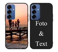 Yoedge Noir Coque Personnalisée pour Samsung Galaxy S25 Plus/S25+ 5G 6,8", Personnalisable Housse Étuis avec Photo Image Texte Etui, TPU Antichoc Protection Custom Cover pour Samsung S25+ 5G Case