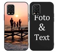 Yoedge Noir Coque Personnalisée pour Xiaomi Mi 10 Lite 5G 6,57", Personnalisable Housse Étuis avec Photo Image Texte Etui, Mince Silicone Antichoc Protection Custom Cover pour Xiaomi 10 Lite 5G Case