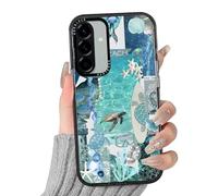 Yoedge Transparente Coque pour Samsung Galaxy A56, Aesthetic Fleur Été Motif Étui Mignon Design Housse de Téléphone pour Filles, Silicone Cover Protection Case pour Samsung A56 6,7",Tortue Bleu Océan