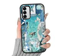 Yoedge Transparente Coque pour Samsung Galaxy S25 5G, Aesthetic Fleur Été Motif Étui Mignon Design Housse de Téléphone pour Filles, Silicone Cover Case pour Samsung S25 5G 6,7",Tortue Bleu Océan