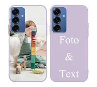 Yoedge Violet Coque Personnalisée pour Samsung Galaxy S25 Plus/S25+ 5G 6,8", Personnalisable Housse Étuis avec Photo Image Texte Etui, TPU Antichoc Protection Custom Cover pour Samsung S25+ 5G Case