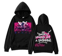 Yoedoa Sweat À Capuche Arcane-Jinx Impression Haute Définition Coupe Décontractée Manches Longues Style Hip-hop Urbain (Black,Grand)