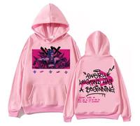 Yoedoa Sweat À Capuche Arcane-Jinx Imprimé Haute Définition Coupe Décontractée Manches Longues Style Hip-hop (Grand,Pink)