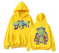 Yoedoa Sweat À Capuche Graffiti Style Anime, Imprimé Arcane-Jinx, Sweat-Shirt Unisexe, Style Streetwear (Yellow,Grand)