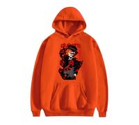 Yoedoa Sweat À Capuche Graphique Bungo Stray Dogs Anime, Pull Unisexe, Motif Manga Japonais, Doublé Polaire, Coupe Décontractée (Orange 1,TTP)