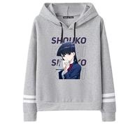 Yoedoa Sweat À Capuche Graphique Komi Can't Communicate Anime, Sweat-Shirt Au Design Manga Japonais, Style Décontracté (Grey 2,S)