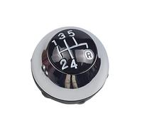 Yoegerery 5R 6R Pommeau de levier de vitesses manuel pour Fiat 500 2012-2018 (Chrome, 5 vitesses)