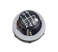 Yoegerery 5R 6R Pommeau de levier de vitesses manuel pour Fiat 500 2012-2018 (Chrome, 6 vitesses)