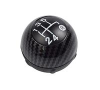 Yoegerery 5R 6R Pommeau de levier de vitesses manuel pour Fiat 500 2012-2018 (Fibre de carbone, 5 vitesses)