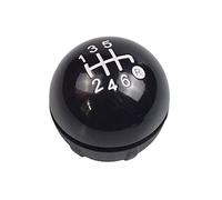 Yoegerery 5R 6R Pommeau de levier de vitesses manuel pour Fiat 500 2012-2018 (Noir, 6 vitesses)