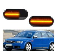 Yoegerery Clignotant latéral dynamique LED ambré super lumineux Canbus séquentiel pour A-udi A3 S3 8P A4 S4 RS4 B6 B7 B8 A6 S6 RS6 C5 C7 (Noir)