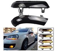 Yoegerery Paire de clignotant séquentiel dynamique LED latéral rétroviseur clignotant pour VW Golf 5 6 GTI MK5 Jetta Sharan Passat B5.5 B6 pour Skoda Superb B5 Alhambra (Noir)