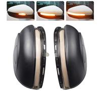Yoegerery Paire de clignotant séquentiel dynamique LED latéral rétroviseur clignotant pour VW Golf 6 MK6 Golf GTI 6 R20 2008-2012 Touran 2011-2015 (Transparent -sans trous)