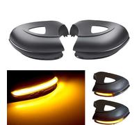 Yoegerery Paire de clignotant séquentiel dynamique LED latéral rétroviseur clignotant pour VW Golf 6 MK6 Golf GTI 6 R20 2008-2012 T-ouran 2011-2015 (Noir avec trous)