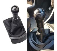 Yoegerery Pommeau de levier de vitesse manuel R5 Speed avec housse anti-poussière pour Seat Ibiza 2002-2010 (ligne noire)