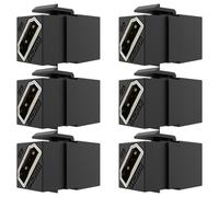 YOEMELY Lot de 6 coupleurs Keystone HDMI Keystone 8K, noir pour câble HDMI 2.1a, avec résolution 8K 60Hz ou 4K 120Hz et bande passante jusqu'à 48G