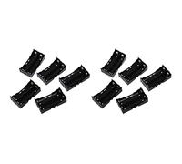 Yoeruers 10 Pcs Noir Plastique 2 x 3.7V 18650 Batteries 4 Broches Batterie Boite Support