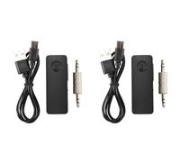 Yoeruers 2X Adaptateur Émetteur-Récepteur Bluetooth 5.3 Audio sans pour Voiture, Musique, Casque, Haut-Parleur, Prise Jack 3,5 Mm, Adaptateur Audio AUX