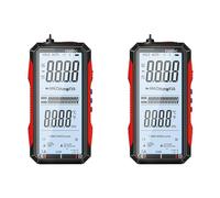 Yoeruers 2X MultimèTre Numérique 6000 Comptes Vrai AmpèRemèTre Ca/Cc VoltmèTre Température Automatique Ohm Hz Capacité Diode NCV MèTre