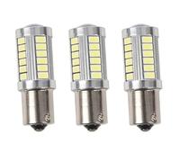 Yoeruers 3X BA15S 12V Blanc LED Veilleuse Ampoule de Voiture 1156 P21W Argent 33-LED