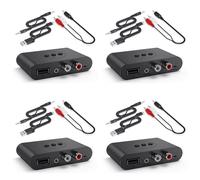 Yoeruers 4X Récepteur Audio Bluetooth 5.3 NFC USB U Disk 3,5 mm AUX USB Adaptateur sans de Musique Stéréo pour Amplificateur de Haut-Parleur de Voiture