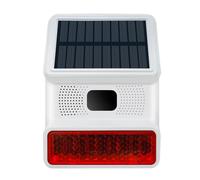 Yoeruers Alarme Stroboscopique Solaire Sans, Lumière Sonore, Sirène D'Alarme Extérieure pour Système D'Alarme Wifi GSM 433 MHz pour, la Ferme