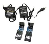 Yoeruers Convertisseur de Média Fibre Optique Mini Gigabit 100/1000 Mbps, Émetteur-Récepteur Optique SC vers RJ45, Commutateur Ethernet, Portée de 20 Km, Prise UE