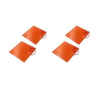 Yoeruers Coussin Chauffant en Caoutchouc de Silicone 4 PièCes, Tapis de Cuisson Chauffants 12V 30W Tapis Flexible de Couverture ÉLectrique 200℃ Max (100X100Mm)