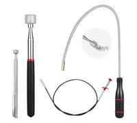 Yoeruers Paquet de 4 Outils de Ramassage Magnétique Télescopique, Outil de Ramassage Télescopique Magnétique Extensible 1-15 LB et Ressort Pliable de 23 Pouces