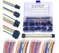 Yoeruyo Kit de connecteurs Molex Micro-Fit connecteur mâle femelle à pas de 3,0 mm avec câbles pré-sertis de qualité supérieure 22 AWG, rangée simple Molex 3,0 mm, boîtier mâle femelle 1/2/3/4/5/6