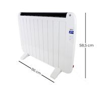 Yoevu Radiateur Électrique 1500 W 10 Éléments WiFi Blanc
