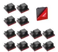 Yoezuo 100 PCS Clips Câbles, Cable Adhesif Rangement de Câble, Gestion de Câble, Plastique Organiseur de Fils Electrique, Fixation Murale Sans Percer (Noir)