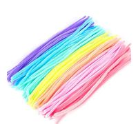 Yoezuo 100 Pièces Cure-Pipes, Chenilles Loisirs Creatifs, multicolores Fil Chenille pour le Bricolage et les Décorations, 30cm*6mm (7 couleurs)