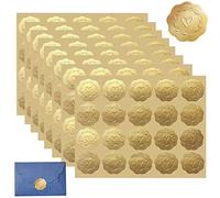 Yoezuo 160pcs Autocollants de Sceaux, Étiquettes de Sceaux de Relief Auto-Adhésives, Autocollants de Motif de Fleur pour Invitation de Mariage Cartes de Voeux