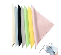 Yoezuo 7 PCS Chiffons Microfibre de Nettoyage, Chiffon de Nettoyant Lunettes pour Lunettes, Téléphones, Ordinateurs Portables, Tablettes, Écrans, Objectifs d'appareils Photo (18 * 15cm, 7 couleurs)