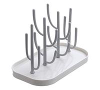 Yoezuo Séchoir pour Bouteilles,Egoutte-biberons Arbre Porte Biberon Egouttoir Biberon Amovible bac égouttoir Supports de Séchage de Bouteilles pour Biberon,Couverts,Tétines Gobelets (Beige)