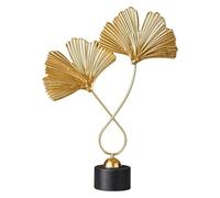 Yofab Décoration de Bureau Figurine de Bureau, Sculpture en Feuille Fer avec Base Bois, Objet Moderne for la Maison Centre de Table