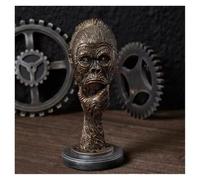 Yofab Décoration de Bureau Sculpture de Buste tête Gorille décorative créative, Figurine Bureau, 2 Couleurs au Choix Centre de Table(Bronze)