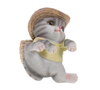 Yofab Décoration de Jardin Figurine de Chat Adorable, Pot Fleur Suspendu, Statue créative et réaliste for Jardin, pelouse extérieur Décoration printanière