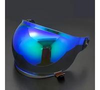 Yofab Visiere Casque Moto pour Bell Bullitt, Casque Moto Pare-Vent Casque Lentille, Remplacement de Visière de Lentille de Casque de Bouclier de Vent de Moto,A Blue