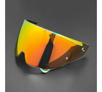 YOFAB Visiere Casque Moto pour RUROC Atlas 3.0 4.0, Casque Moto Pare-Vent Casque Lentille, Remplacement de Visière de Lentille de Casque de Bouclier de Vent de Moto,F Gold Red