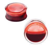 YOFANST Bouchons d'oreille en acrylique pour sang liquide Rouge 0g à 2,5 cm