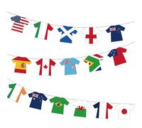 YOFANUP Guirlande de drapeaux de la coupe du monde de rugby 2025 pour femmes, décorations de coupe du monde de rugby pour femmes, décoration de fête, drapeaux de qualité supérieure pour bar, club