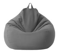 YOFAPA Housse de pouf d'extérieur XL 100 x 120 cm, housse de pouf d'extérieur en coton et lin pour adultes avec poignée, amovible et lavable, idéale pour terrasse et salon