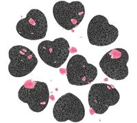 YOFAPA Lot de 10 diffuseurs d'huiles essentielles en forme de cœur, diffuseur d'aromathérapie en pierre de lave noire pour la maison, le bureau, la voiture, le yoga, le sauna, le spa