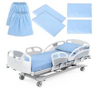 YOFAPA Parure de lit 6 pièces pour hôpital comprenant 2 draps-housses de 213,4 x 91,4 x 35,6 cm, 2 draps plats de 264,2 x 149,9 cm, 2 taies d'oreiller de 48,3 x 73,6 cm, pour usage domestique et